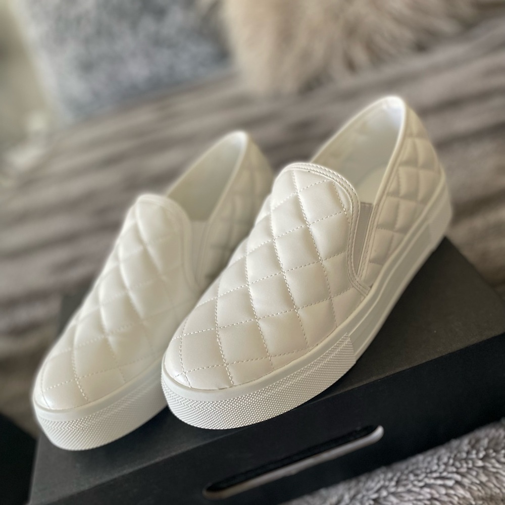 White leather sneakers